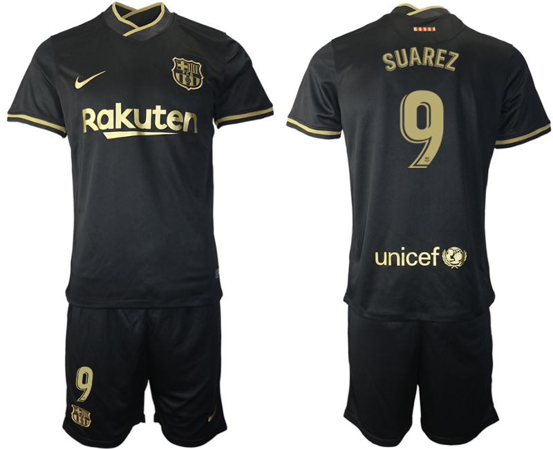 Men 2020-2021 club Barcelona away #9 black Soccer Jerseys